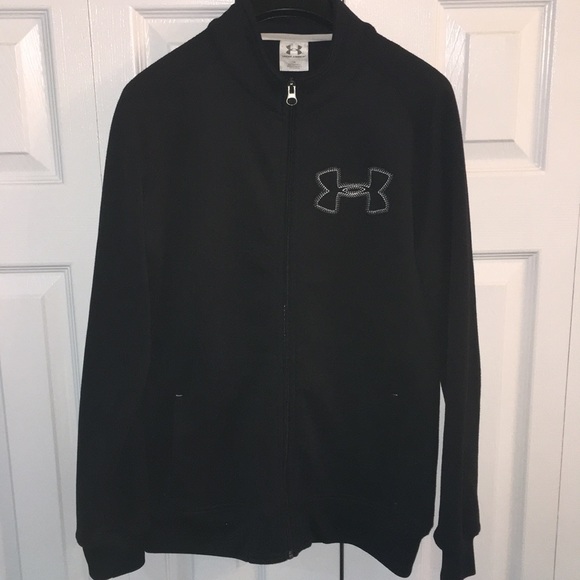UNDER ARMOR BLACK TRACK JACKET - Picture 1 of 1